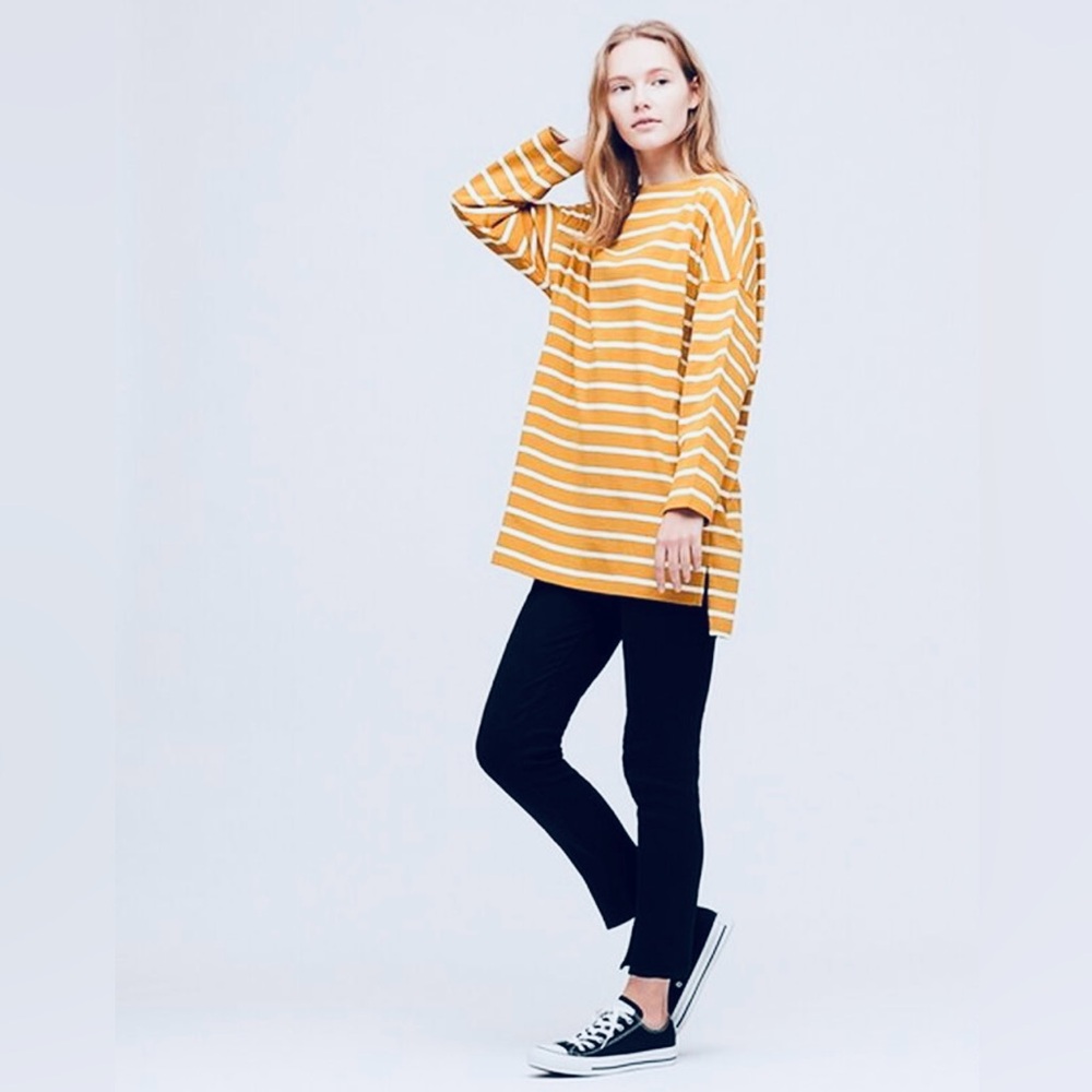Uniqlo Striped Long-Sleeves Top